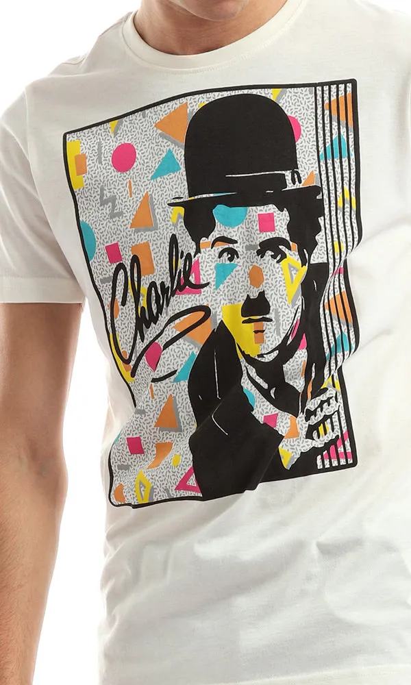 47823 Charlie Chaplin Offwhite Men T-Shirt