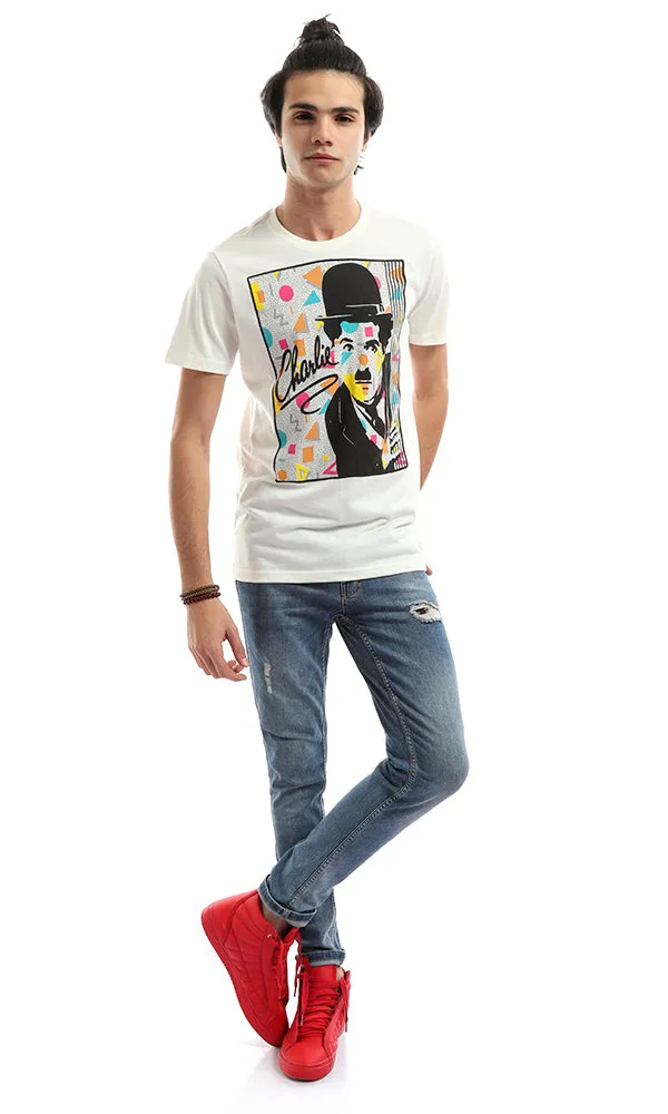 47823 Charlie Chaplin Offwhite Men T-Shirt