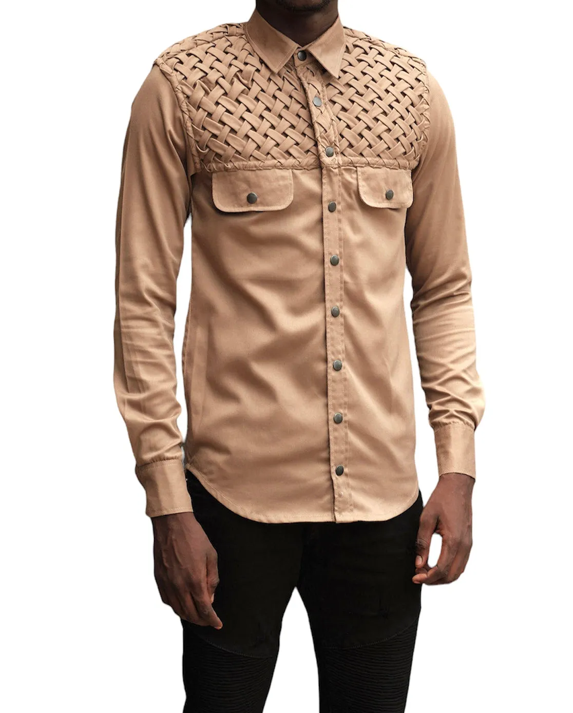 Ademotos Long Sleeve Kneated Detail Shirt