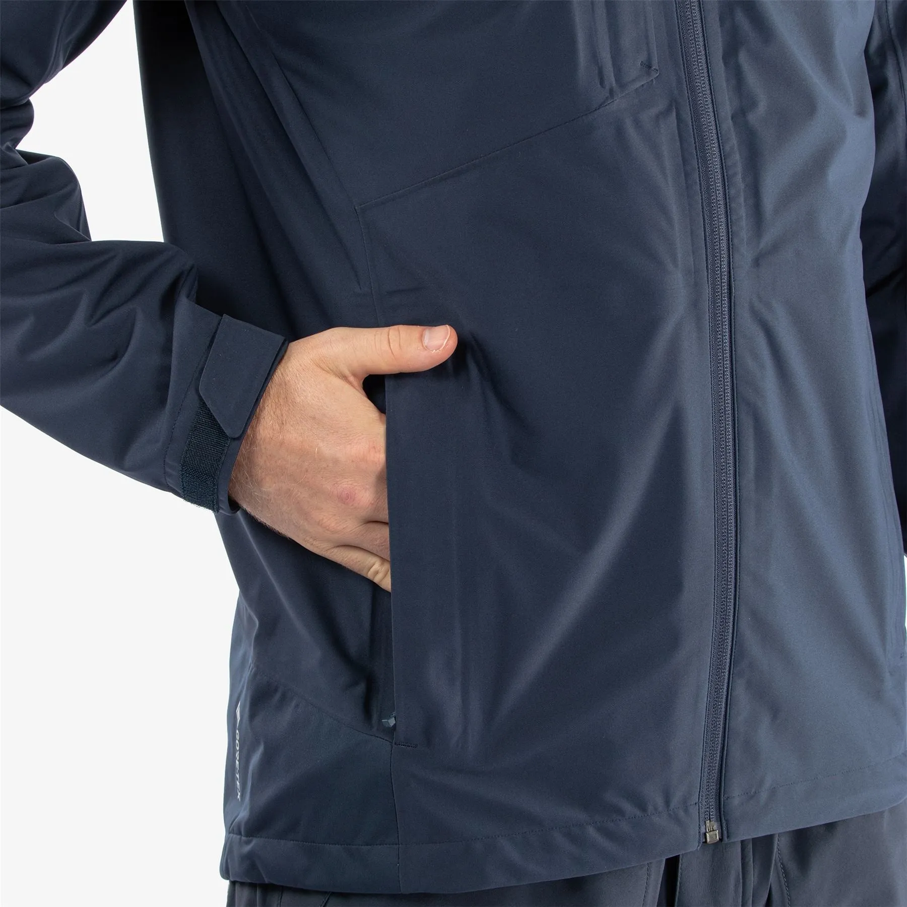 Amos Gore-Tex Full Zip Hooded Waterproof Jacket Navy - SS24