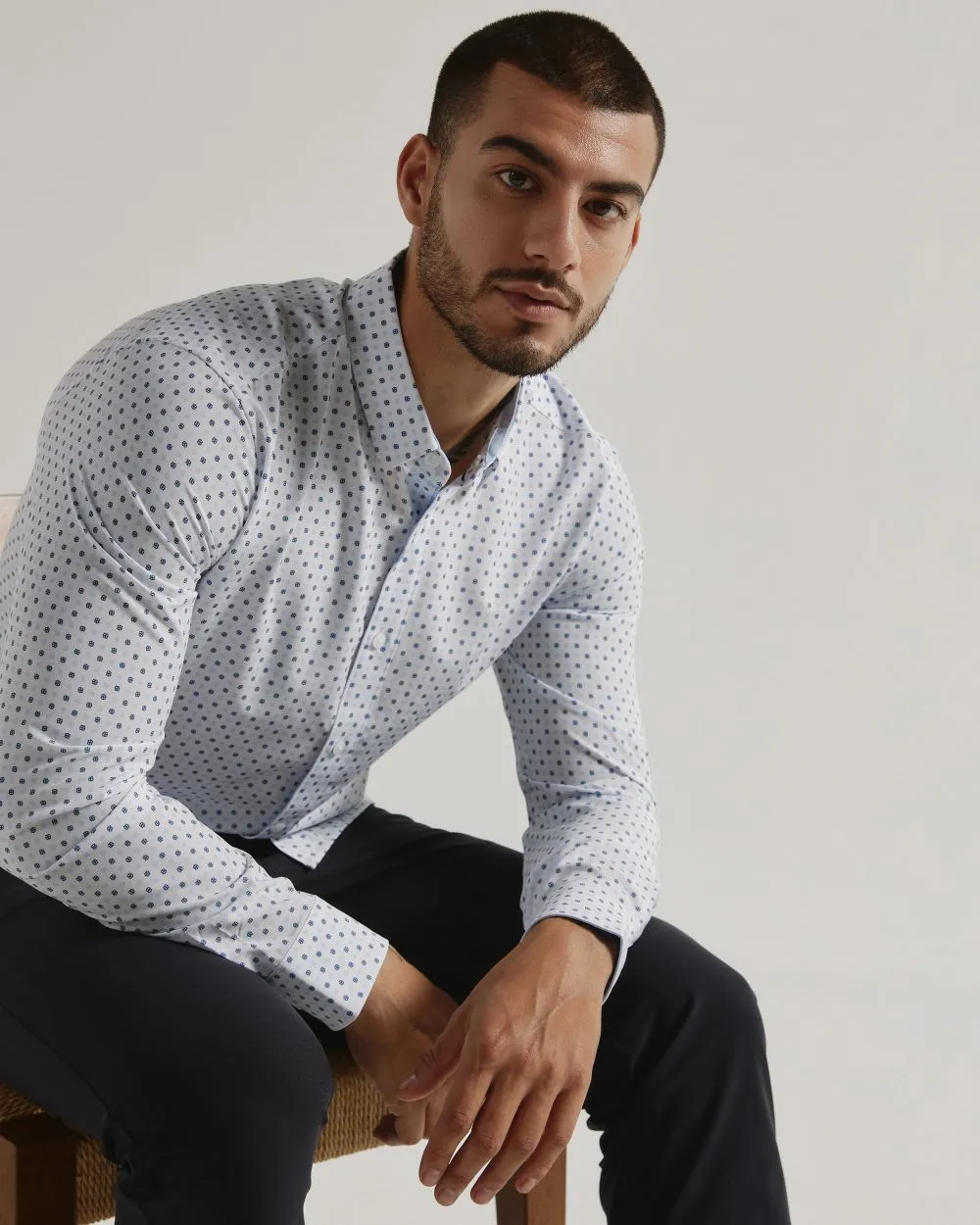 '7Diamonds' Men's Amis Performance Button Down - White