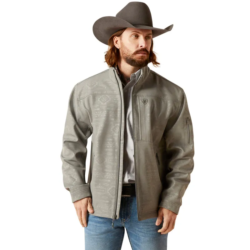 'Ariat' Men's Vernon 2.0 Softshell Jacket - Jetty Grey Embossed