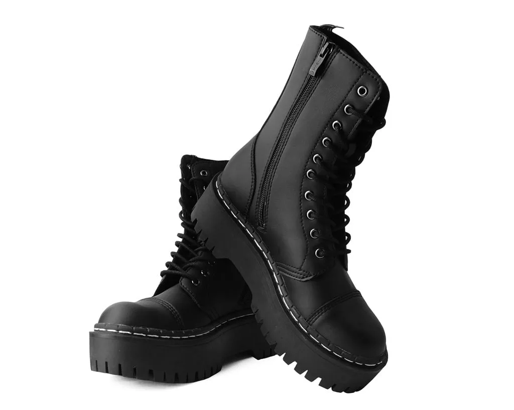 Black TUKskin 10-Eye Double Decker Boot