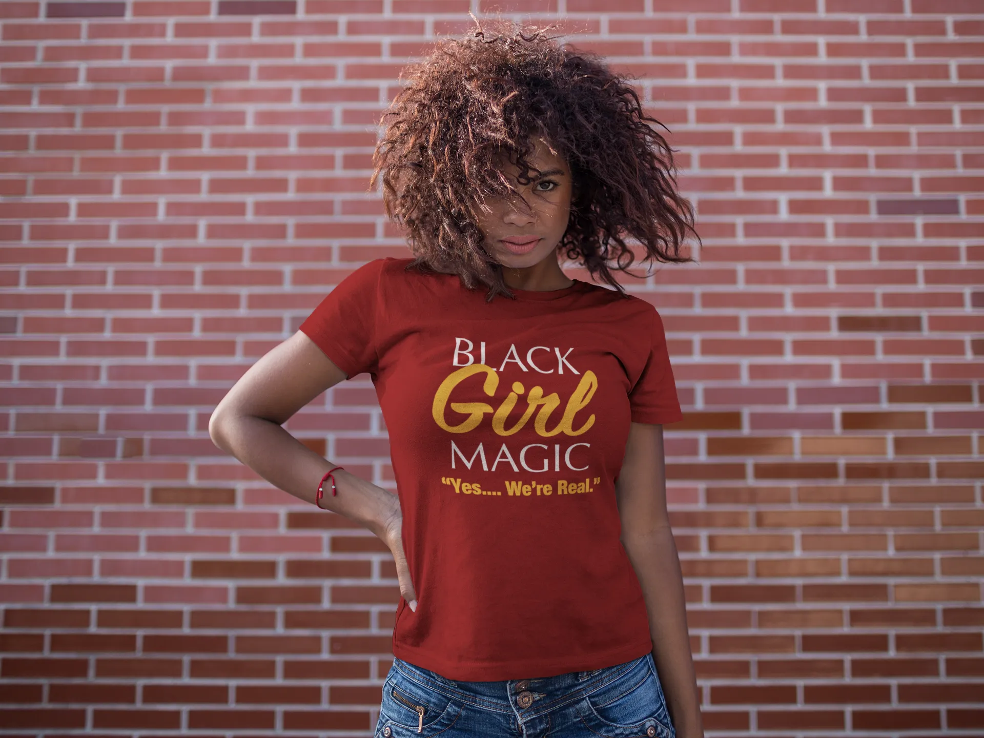 BLM - Black Girl Magic Shirt -Crimson