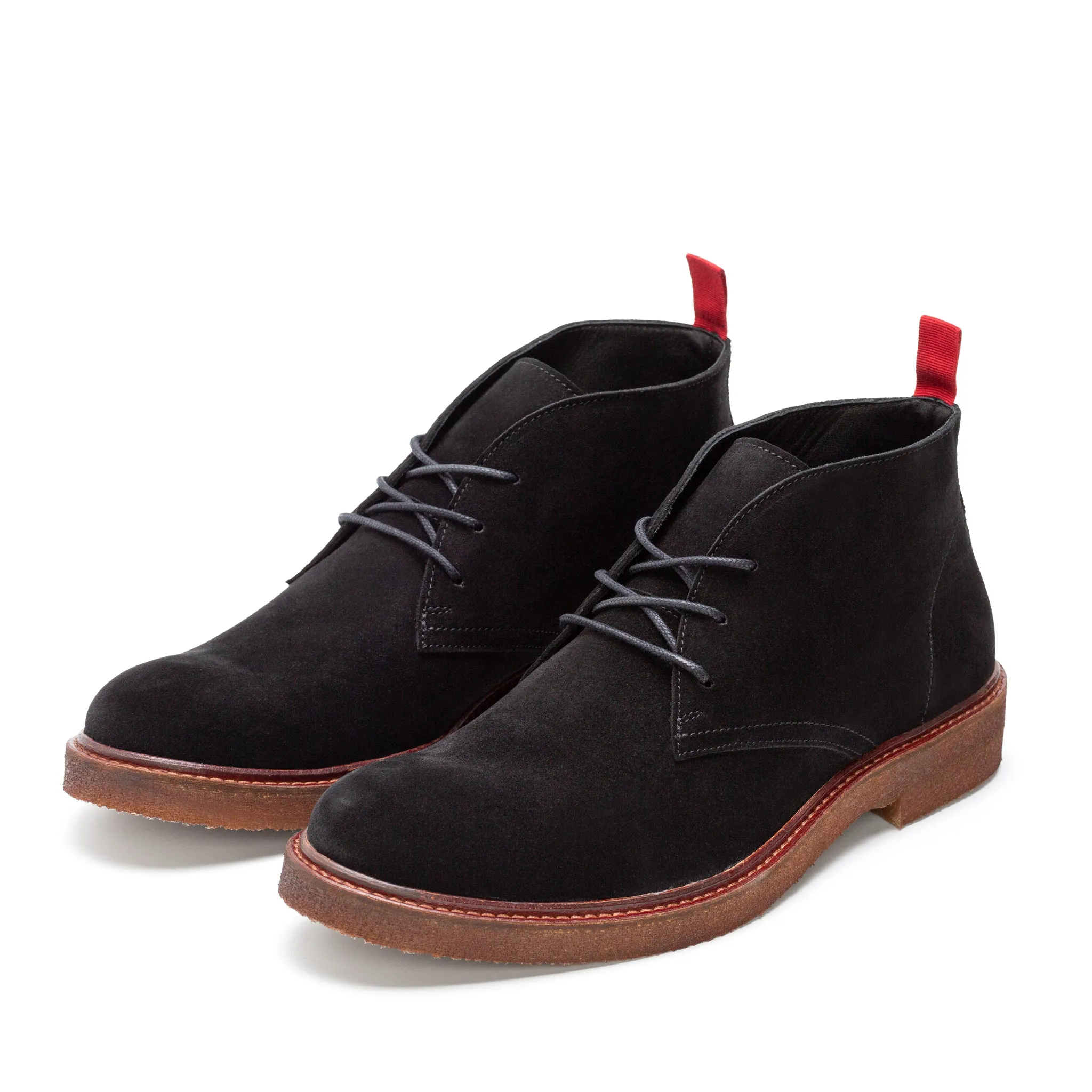 Chukka Mens Leon Black Suede