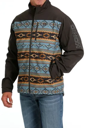 'Cinch' Men's Bonded Jacket - Brown Aztec