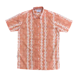 EKANTIK Gone Fishing short-sleeve collar Shirt with side slit and button closure