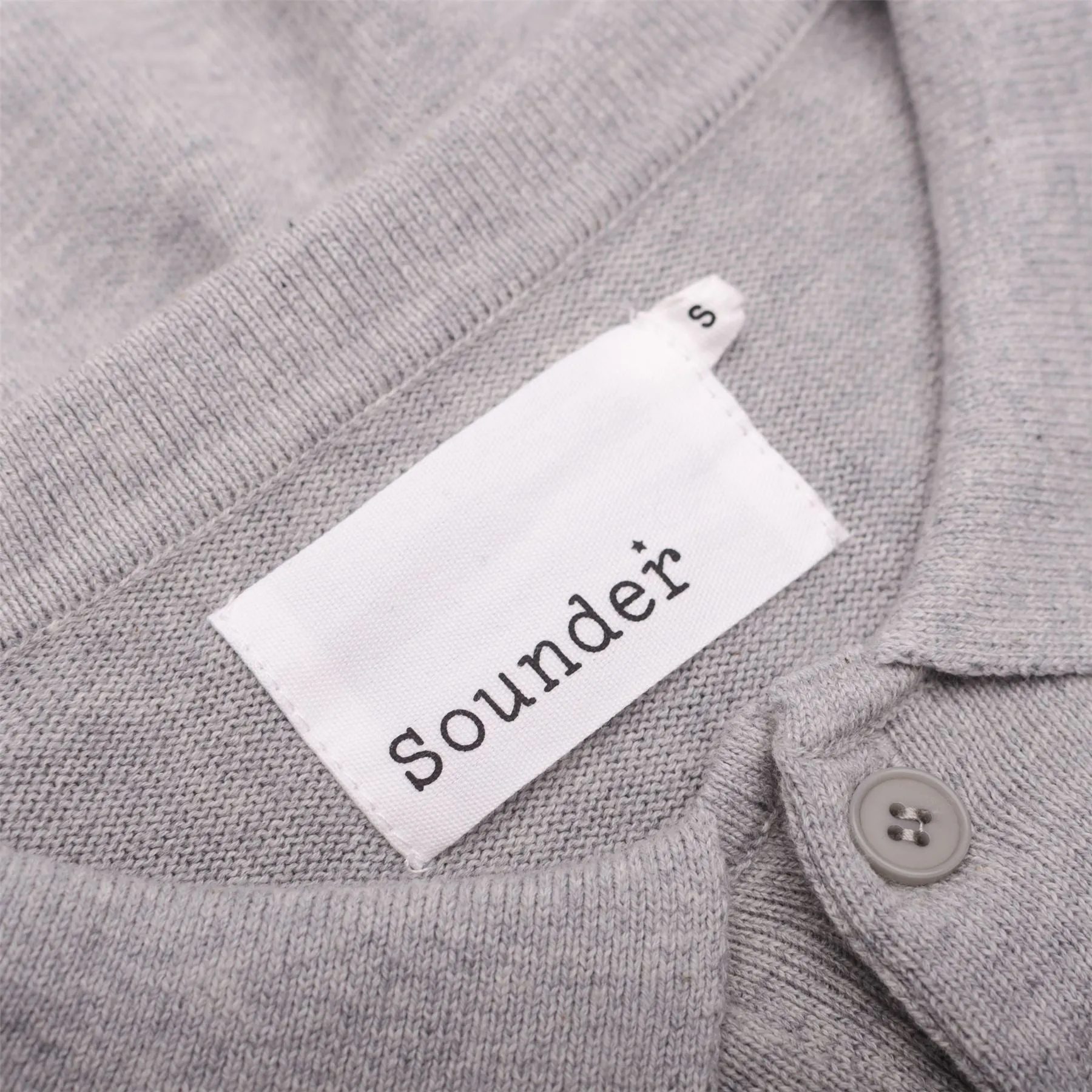 Fine Cut LS Polo Light Grey Melange - SS23