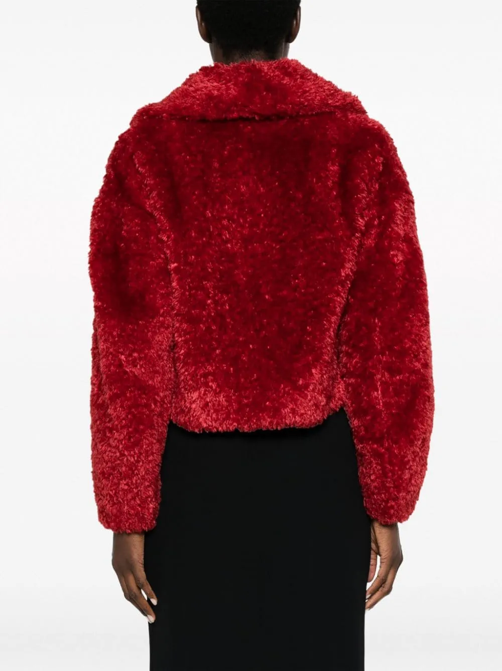 HERNO Cropped Faux Fur Jacket