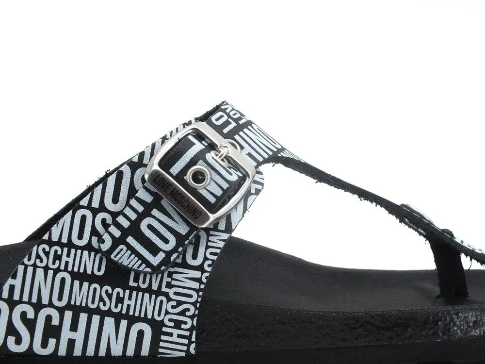 LOVE MOSCHINO Ciabatta Infradito Nero Bianco JA28133G1EIJ000A