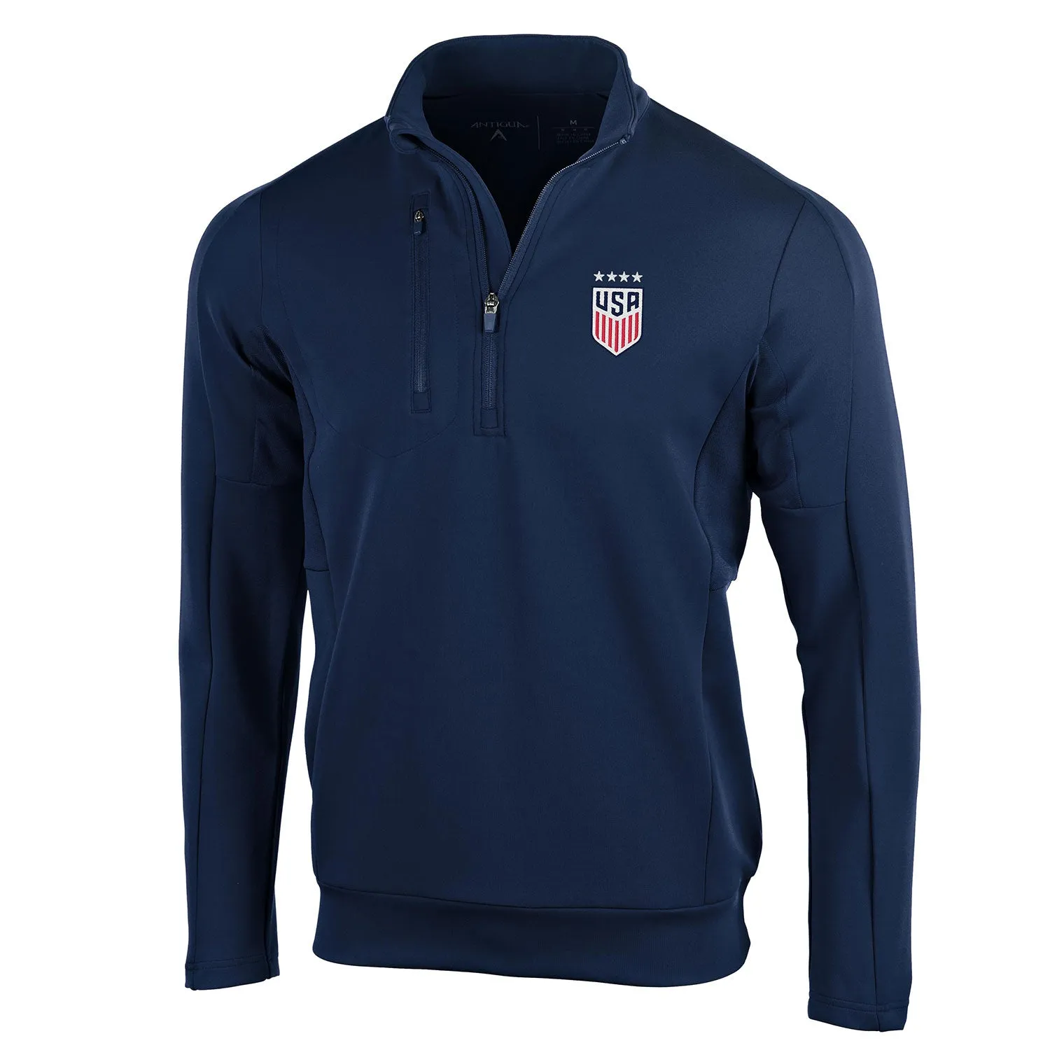 Men's Antigua USWNT Generation 1/4 Zip Navy Pullover