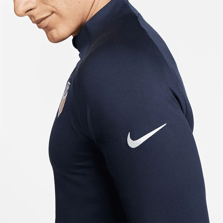 Men's Nike USA 1/4 Zip Strike Navy Drill Top