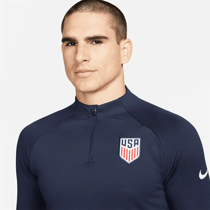 Men's Nike USA 1/4 Zip Strike Navy Drill Top