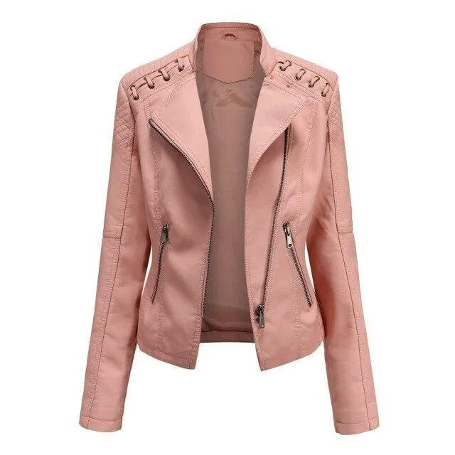 Punk Leather Jacket For Women