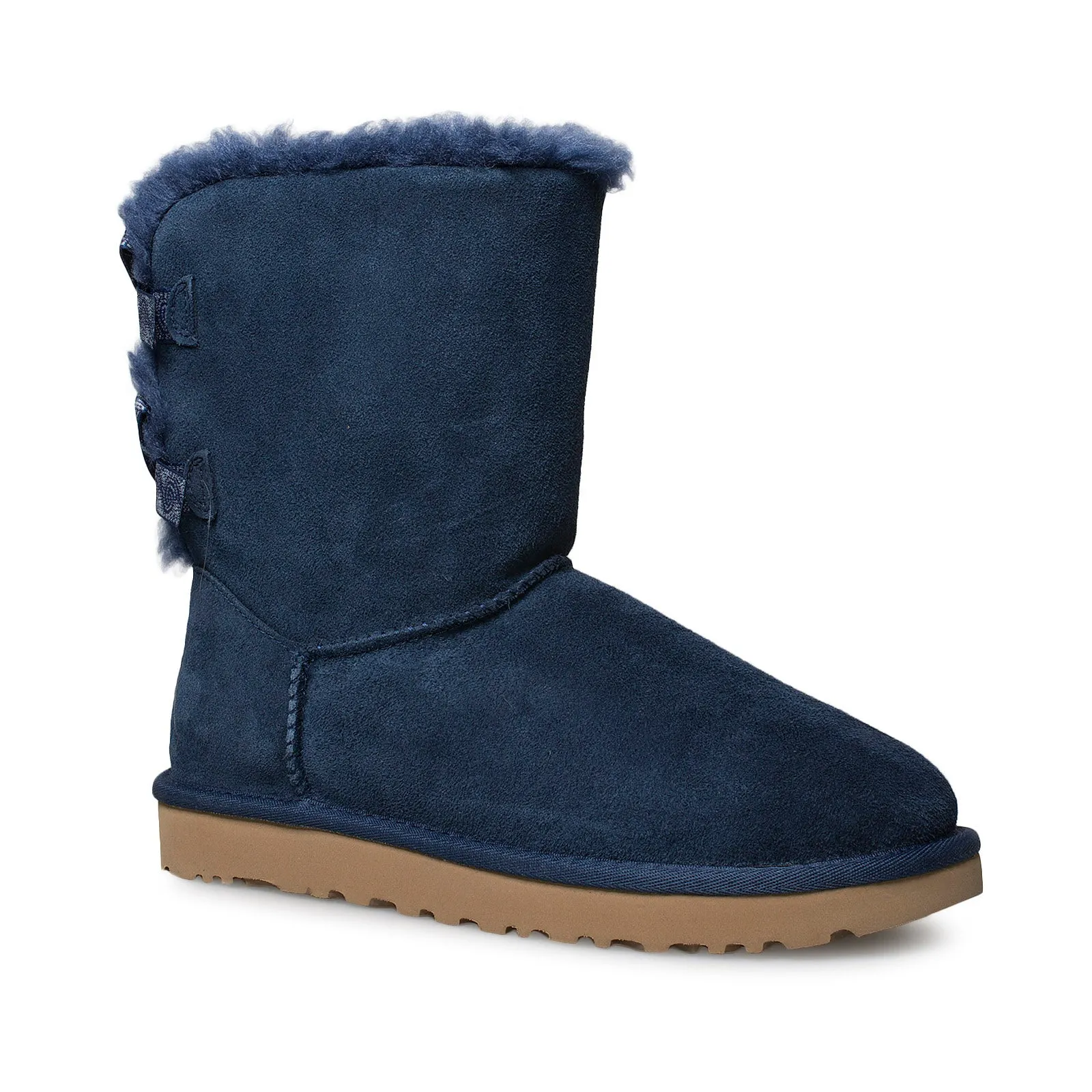 UGG Bailey Bow Swirl Navy Boots - Women's