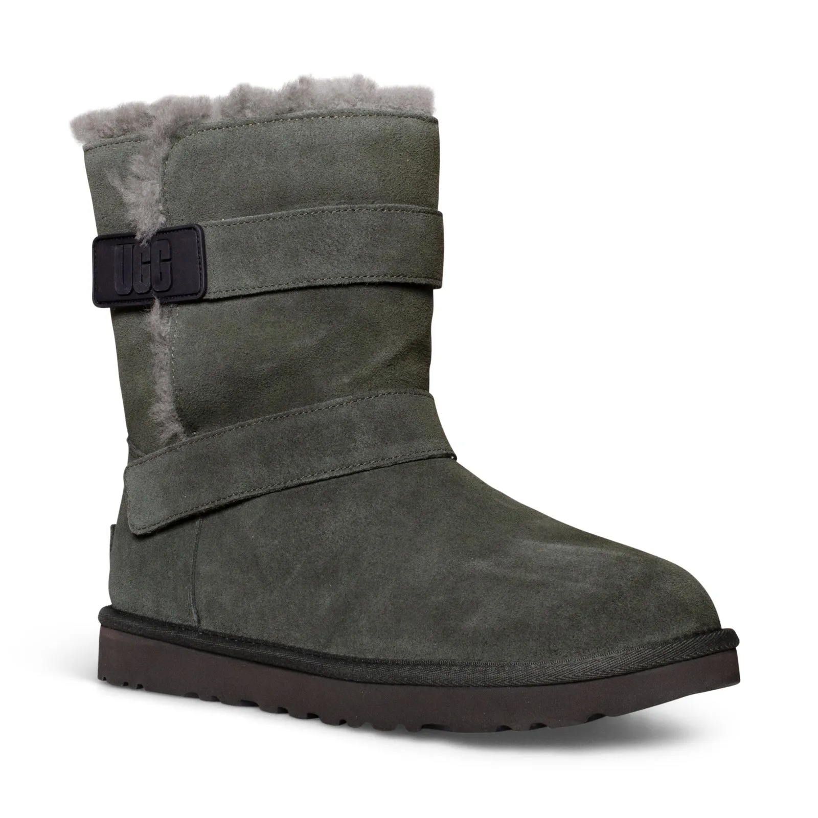 UGG Bailey Graphic Logo Strap Forest Night Boots - Women's