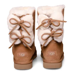 UGG Classic Double Bow Short Chestnut Boots - Women's