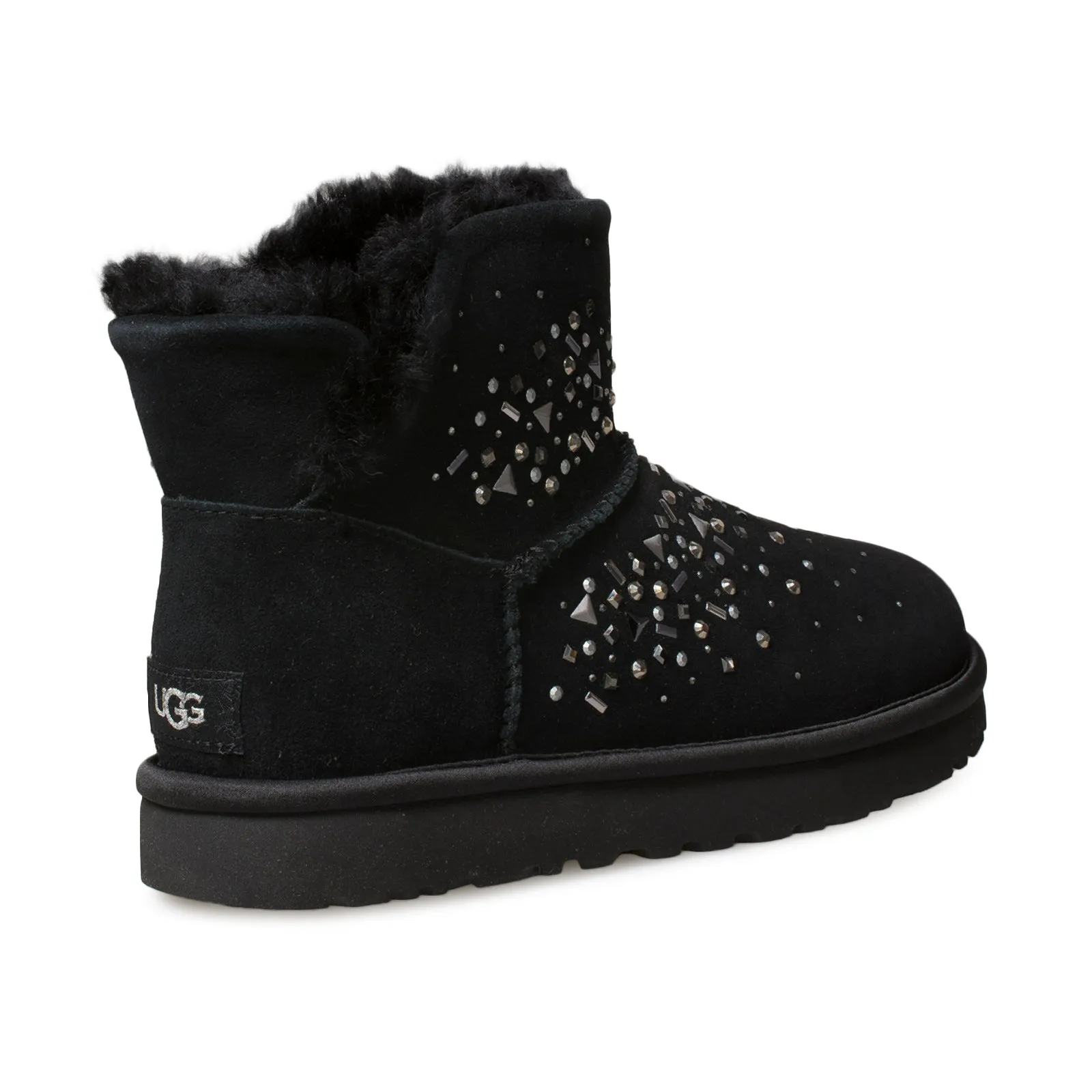 UGG Classic Galaxy Bling Mini Black Boots - Women's