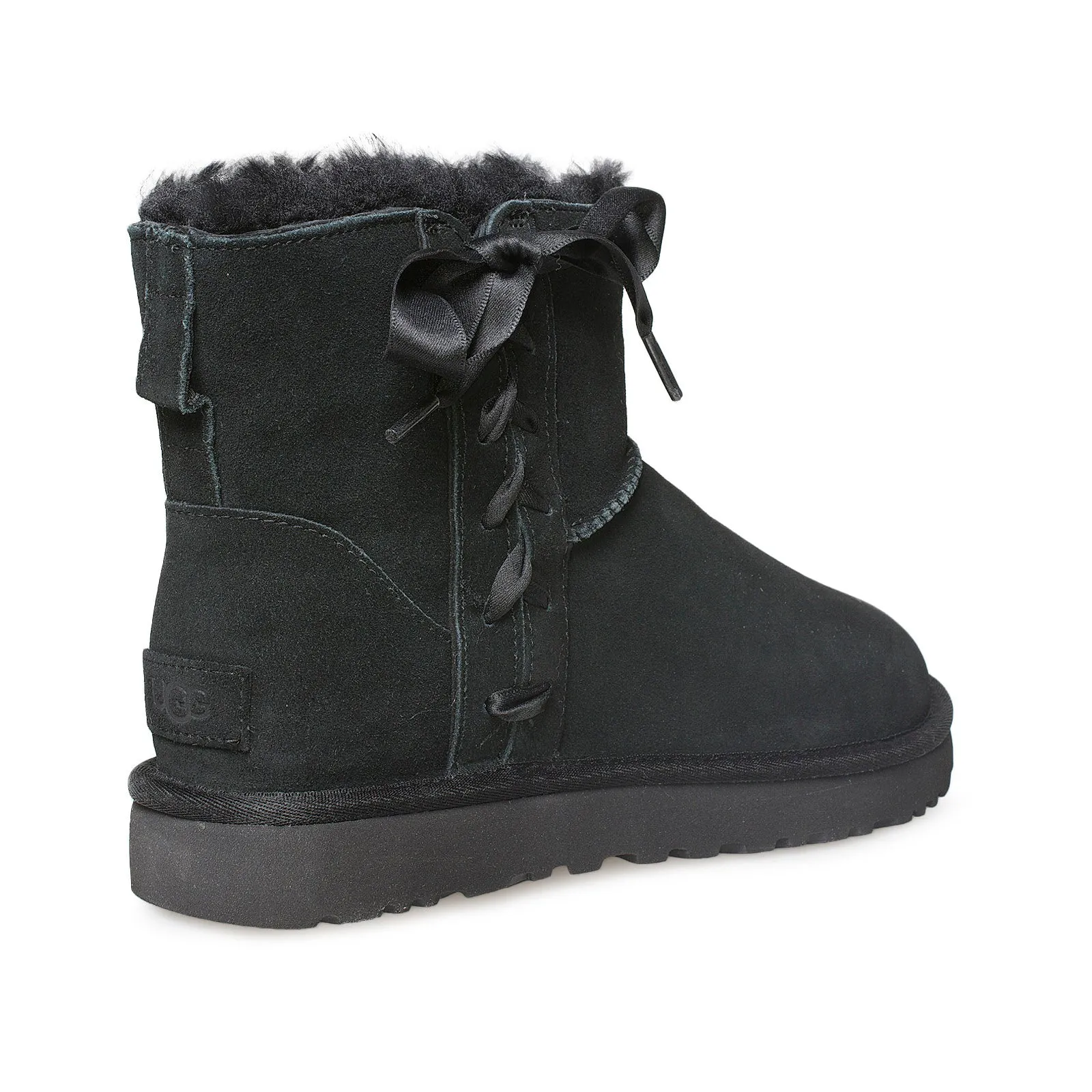 UGG Classic Lace Mini Black Boots - Women's