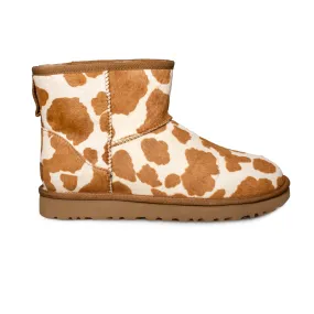 UGG Classic Mini Cow Print Mesa Sand Boots - Women's