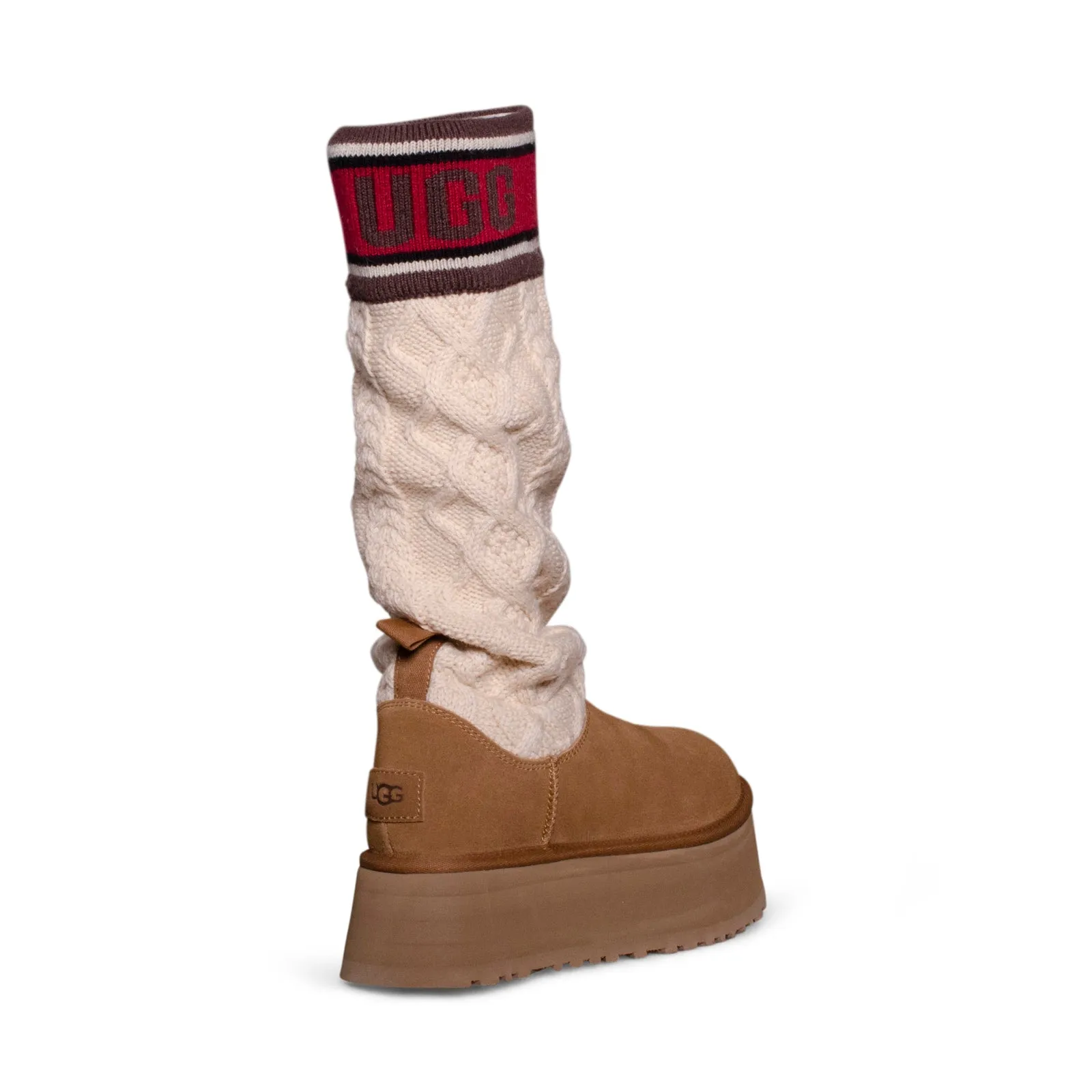 UGG Classic Sweater Letter Chestnut Boots - Women's