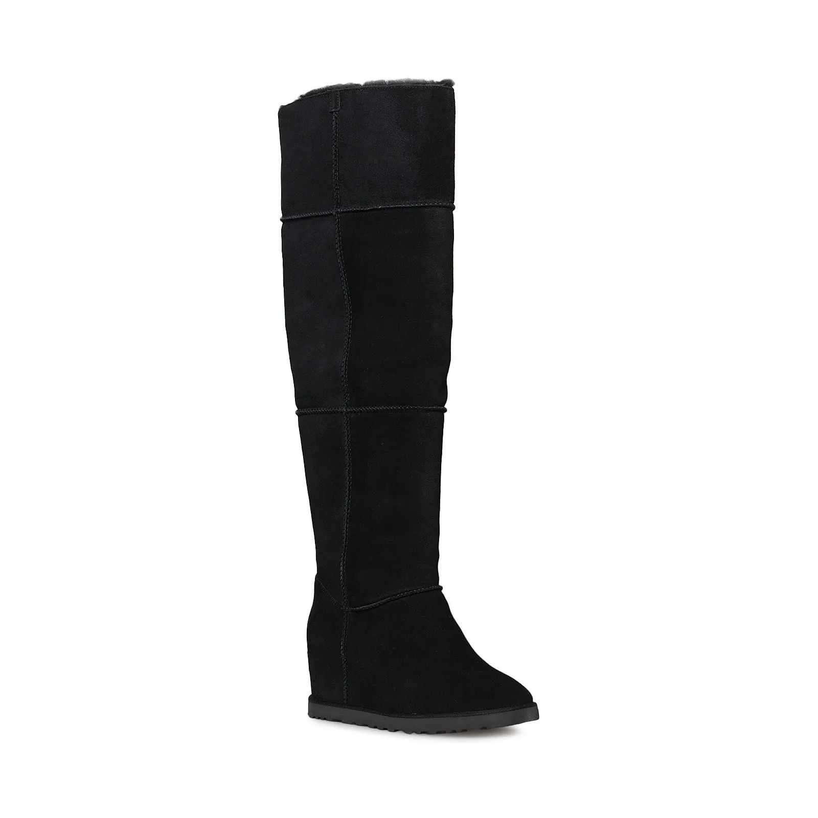 UGG Femme Over The Knee Black Boots - Women's