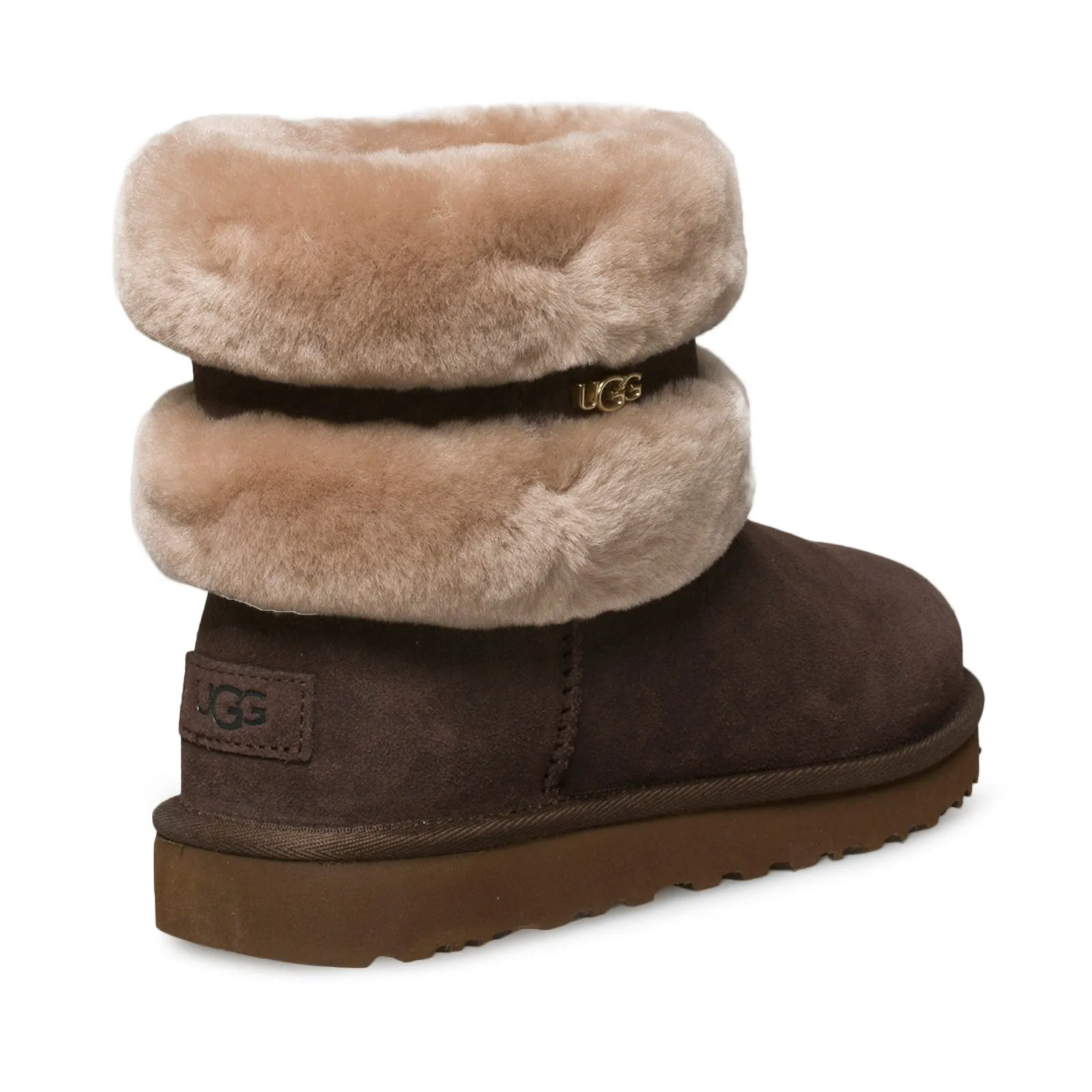 UGG Fluff Mini Belted Burnt Cedar Amphora Boots - Women's