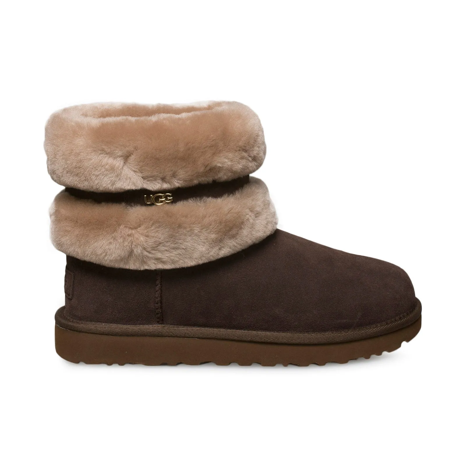 UGG Fluff Mini Belted Burnt Cedar Amphora Boots - Women's