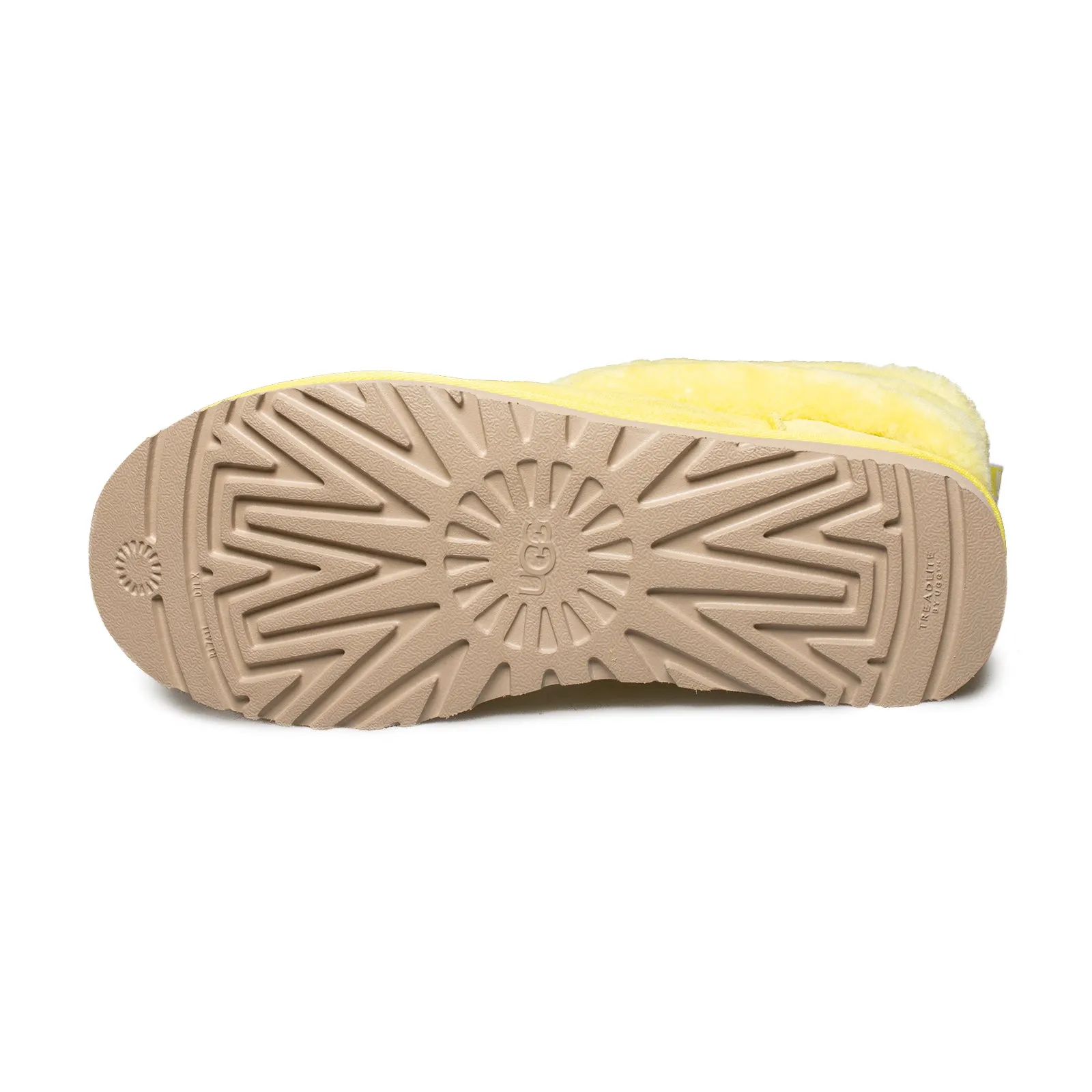 UGG Fluff Mini Quilted Margarita Yellow Boots - Women's