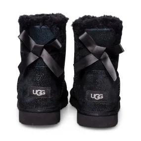 UGG Mini Bailey Bow Twinkle Black Boots - Women's