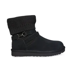 UGG Purl Strap Black Boots - Women's