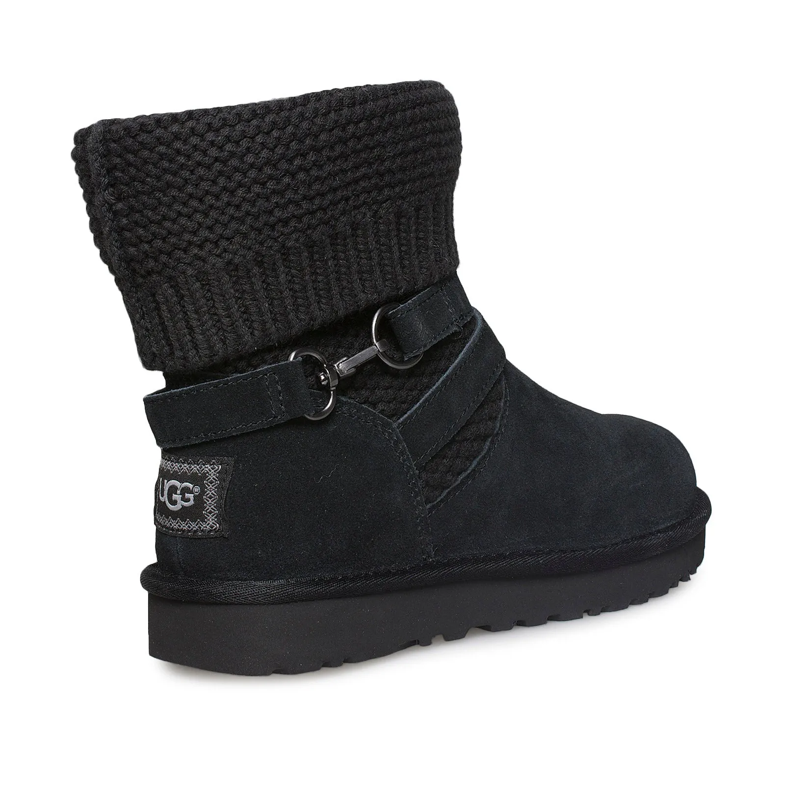 UGG Purl Strap Black Boots - Women's