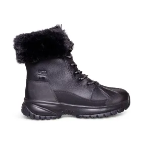 UGG Yose Fluff Black Boots - Women's