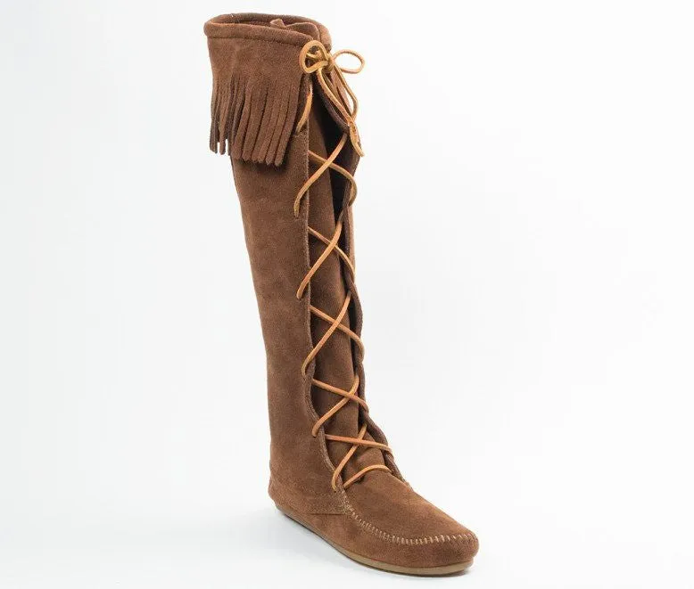 Women's Front Lace Hardsole Knee Hi Boot