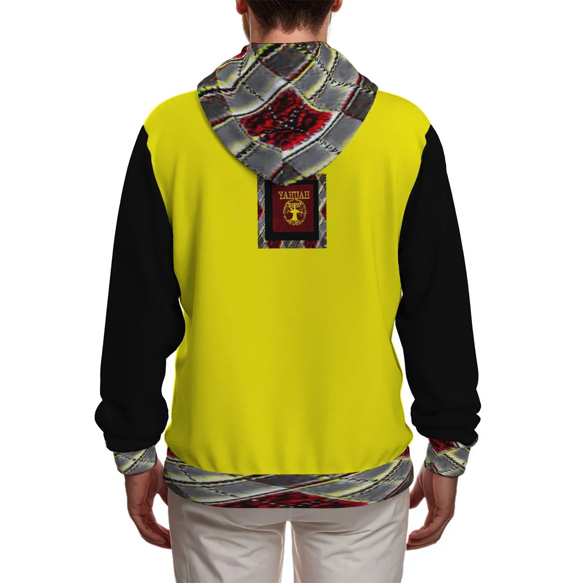 Yahuah Logo 02-02 Men's Designer Full Zip Hoodie